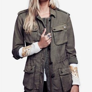 Free People Not Your Bros Military Jacket